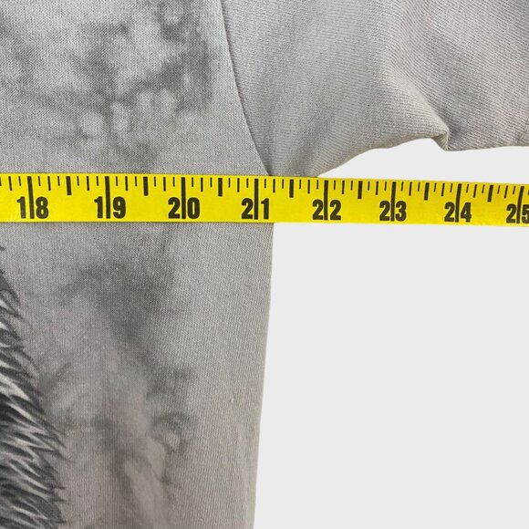 Liquid Blue Gray Tie-dye Wolf T-Shirt Men's Size Large Short-Sleeve Graphic Tee - Picture 10 of 11